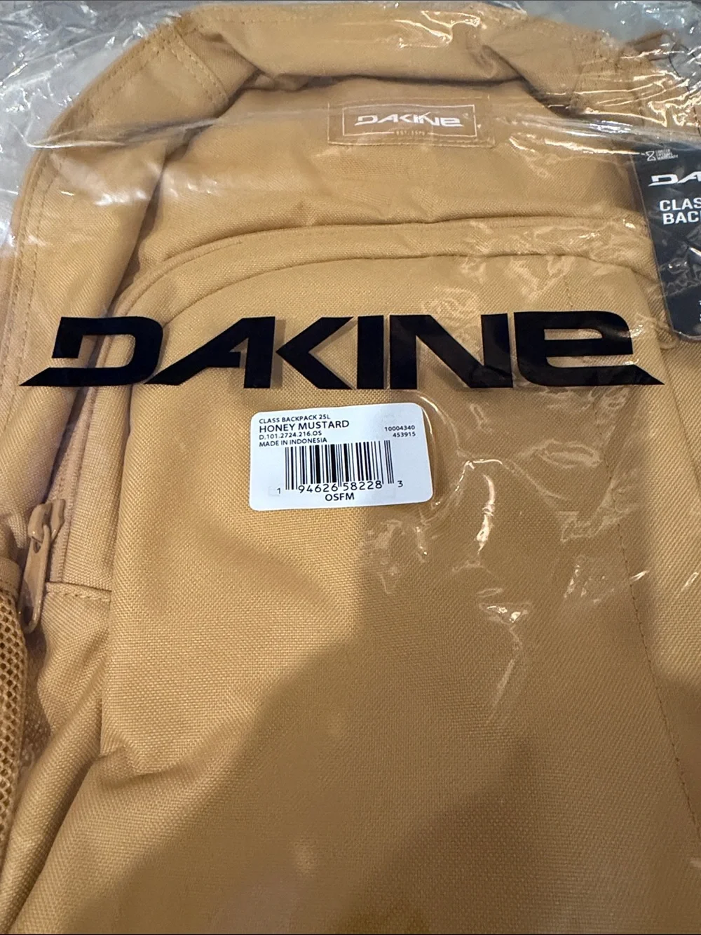 Dakine Honey Mustard  25 L Backpack/NWT